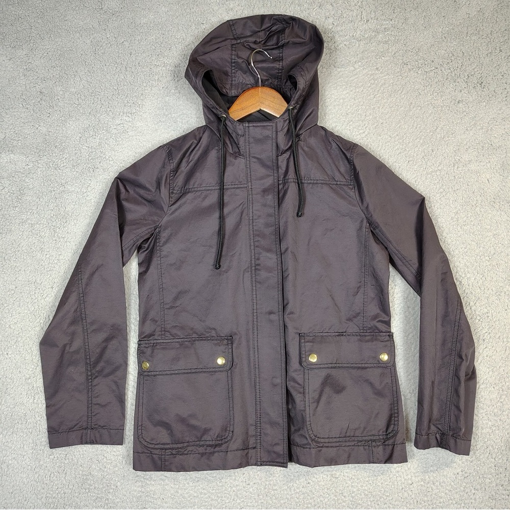 J. Crew Hooded Utility Jacket in Dark Brown